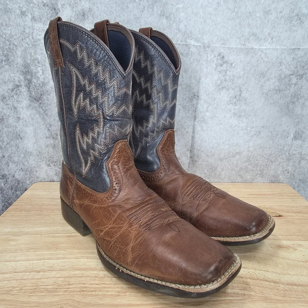 Ariat Tycoon Western Boots  Boys 6 Brown Leather Cowboy Roper Botas Pull On